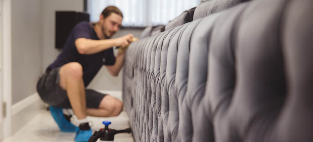 How To Clean Polyester Upholstery Fantastic Services Blog Upholstery Cleaning Technician Polyester Sofa