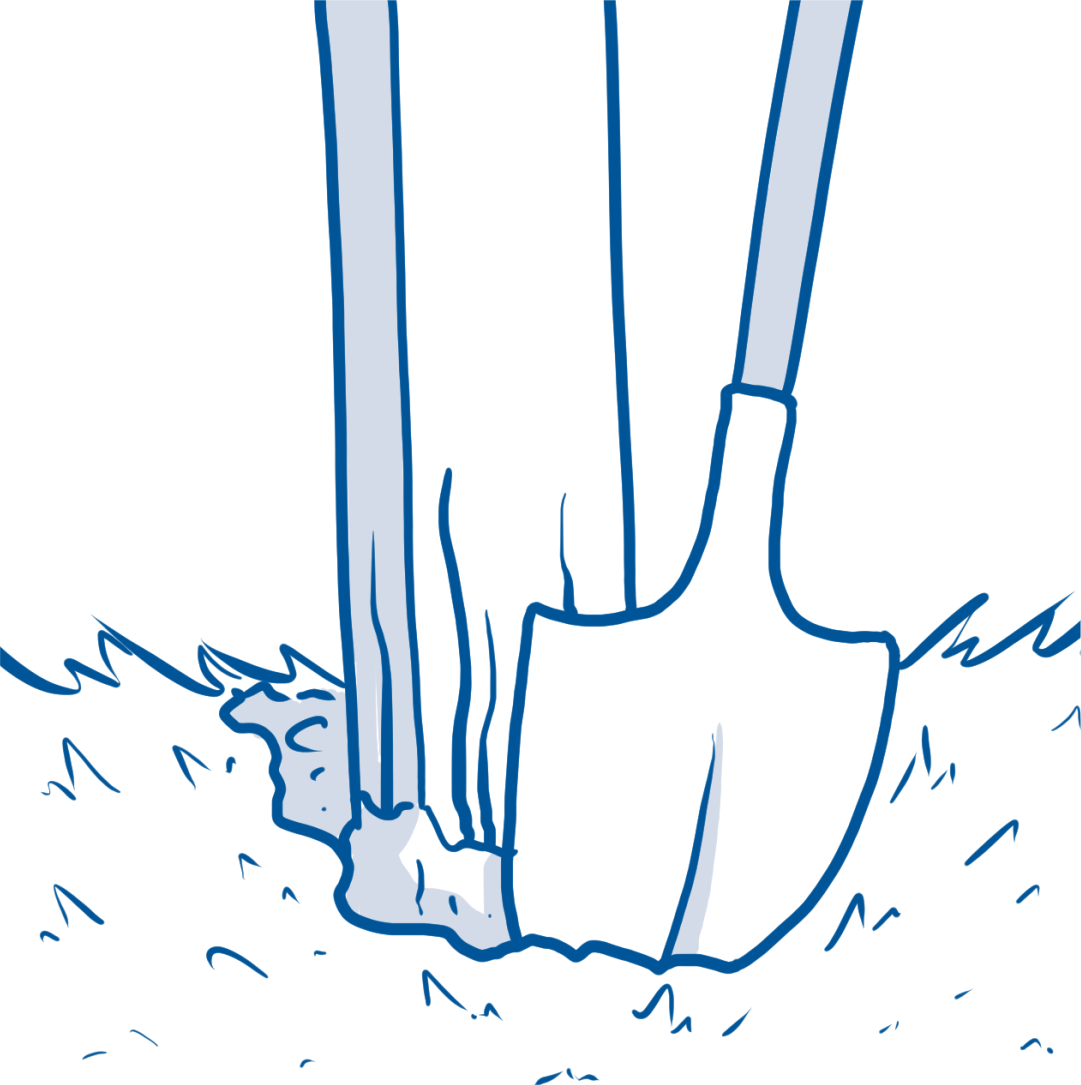 drawing of shovel