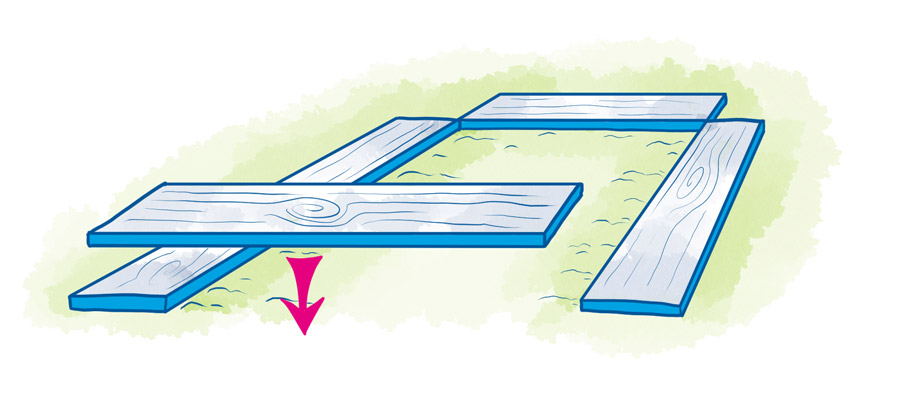building a raised bed step 1